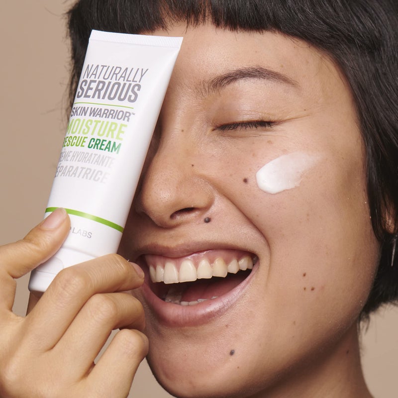 Naturally Serious | Skin Warrior Moisture Rescue Cream, Daily Moisturizing Cream, Skin Barrier Cream, Vegan Skincare, Cruelty-Free Skincare - Image 3