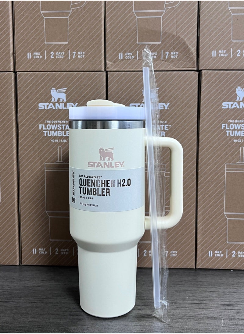 Stanley - Stanley Quencher Stainless Steel Vacuum Insulated Tumbler with Lid and Straw for Water, Iced Tea or Coffee, Smoothie and More, 40 oz - Image 1