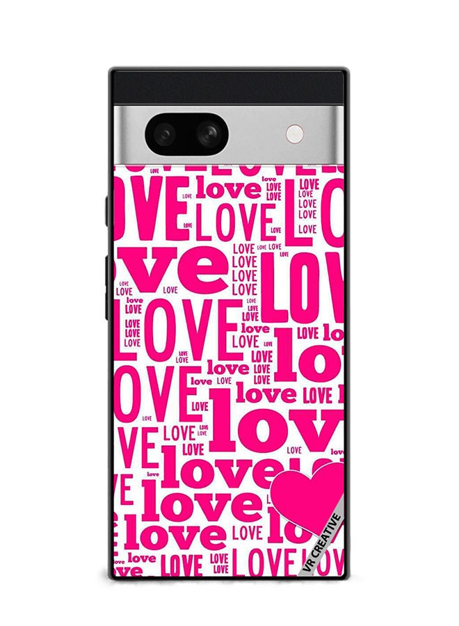 VR CREATIVE Protective Case Cover For Google Pixel 7a Love Magazine Design Multicolour - Image 1