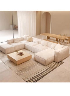 Poppins Home Poppins HOME Classic U Shape Sofa Set Modern Waterproof Fabric Couch  - Image 1