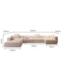 Poppins Home Poppins HOME Classic U Shape Sofa Set Modern Waterproof Fabric Couch  - Image 4