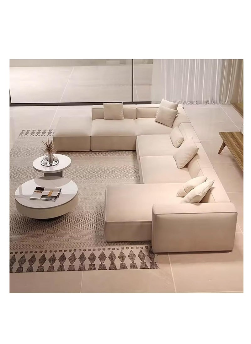 Poppins Home Poppins HOME Classic U Shape Sofa Set Modern Waterproof Fabric Couch  - Image 3