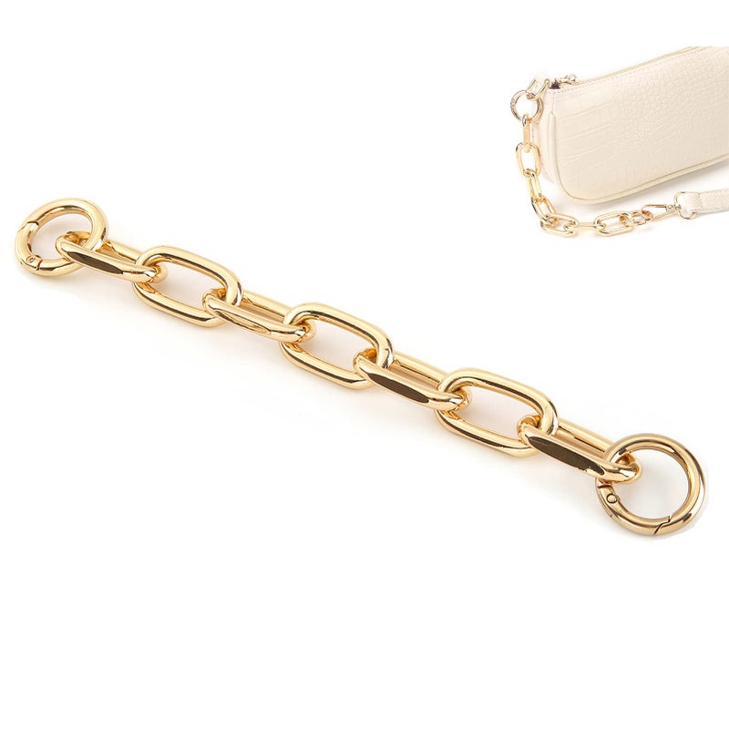 Fashion Large Metal CrossBody Purse Strap ExtenderHandbag Shoulder Strap ExtenderBag Chain Accessory Charms Gold
