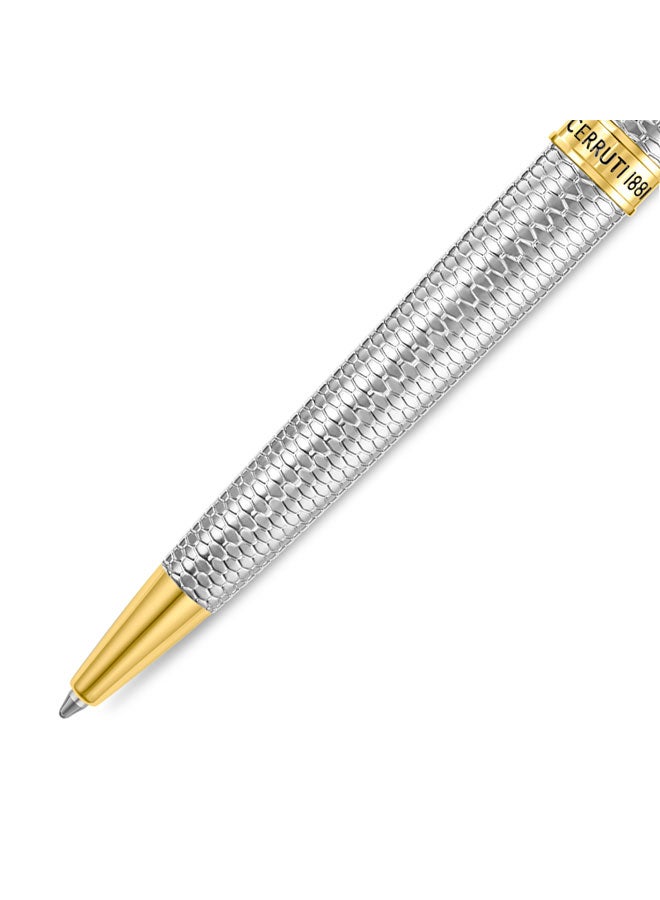 CERRUTI 1881 Giovanni Gold Plated Trims Twist Ballpoint Pen for Men, Blue Ink - Image 3