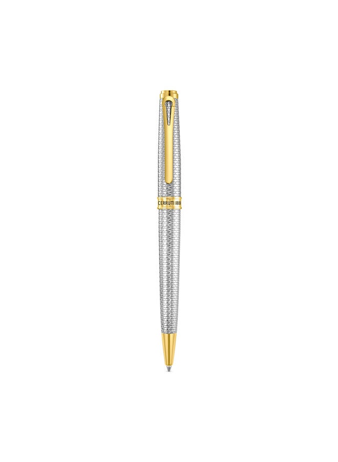 CERRUTI 1881 Giovanni Gold Plated Trims Twist Ballpoint Pen for Men, Blue Ink - Image 1