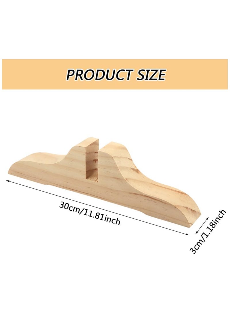 NANAO حامل فاصل غرف 4 قطع قابل للطي، حامل فاصل غرف خشبي مع براغي، حامل شاشة خصوصية قابل للطي، أقدام حامل شاشة الغرفة للتقسيم في الفندق أو المنزل أو المكتب (خشب) - Image 2