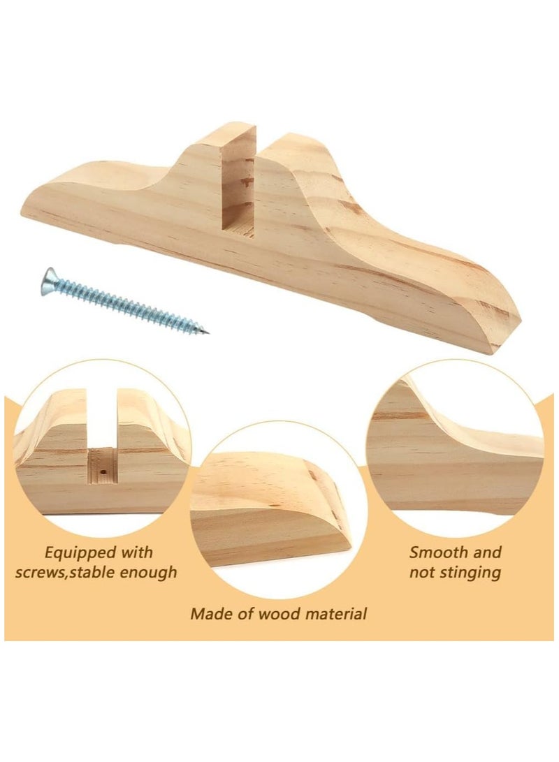 NANAO حامل فاصل غرف 4 قطع قابل للطي، حامل فاصل غرف خشبي مع براغي، حامل شاشة خصوصية قابل للطي، أقدام حامل شاشة الغرفة للتقسيم في الفندق أو المنزل أو المكتب (خشب) - Image 3
