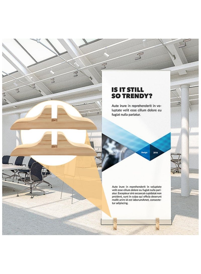 NANAO حامل فاصل غرف 4 قطع قابل للطي، حامل فاصل غرف خشبي مع براغي، حامل شاشة خصوصية قابل للطي، أقدام حامل شاشة الغرفة للتقسيم في الفندق أو المنزل أو المكتب (خشب) - Image 5