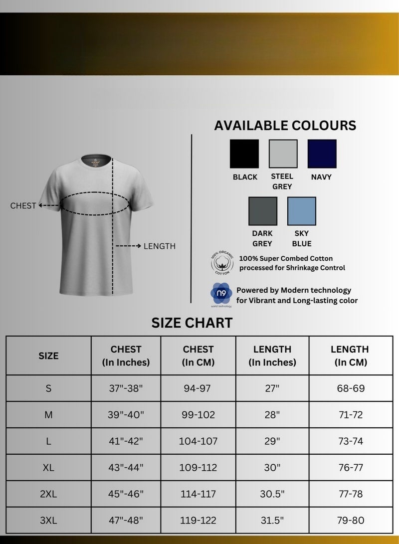 2 Pack Premium Men's T-Shirt 100% Organic Cotton Super Combed Biowash Crew Neck Soft Breathable 180 GSM - Image 5