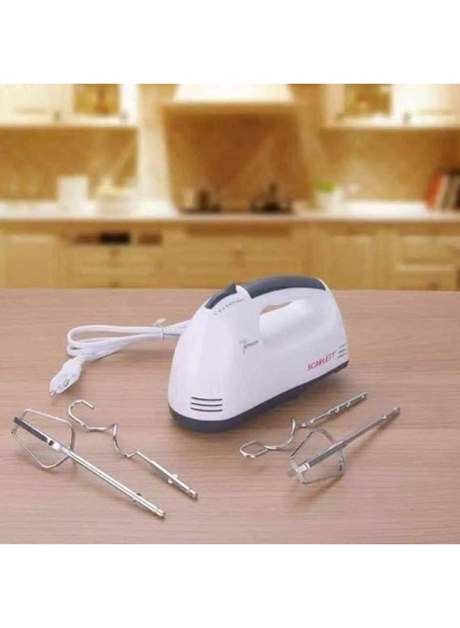 مضرب بيض كهربائي 7 سرعات ذراع خفق وعجن تصميم مريح موتور قوي أدوات مطبخ متعددة الاستخدامات CH - Image 1