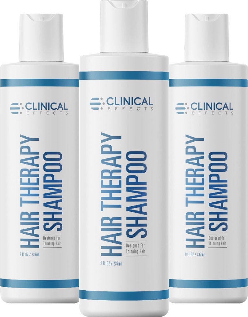 Clinical Effects Hair Therapy Shampoo  Biotin Shampoo with Anagain and Baicapil  Supports Hair Growth for Women and Men  Made in the USA  3 Bottles