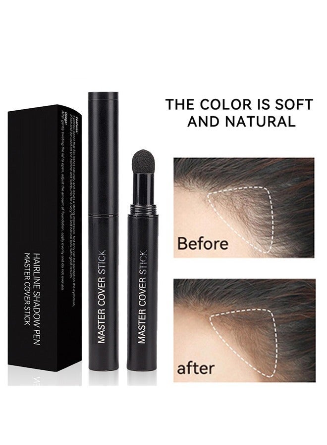 BSIMONE Hairline Shadow Pen Master Cover Stick-Powder Hair Root Touch Up,Hair Filler Volumizing Powder Fill In Receding Hair Lines Bald Spots Wide Parts Forehead Side(#02Dark Brown) - Image 1