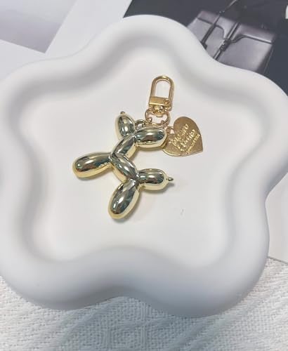 LAEKOU Jelly Balloon Dog Design Keychain for Women, Cute Girls Key Chain, Bag Charms Accessories for Car Purse Backpack - Image 5