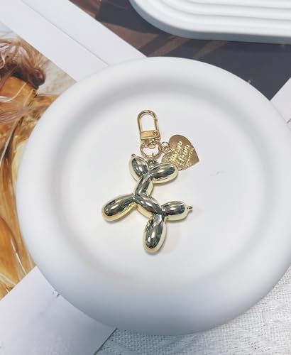 LAEKOU Jelly Balloon Dog Design Keychain for Women, Cute Girls Key Chain, Bag Charms Accessories for Car Purse Backpack - Image 2