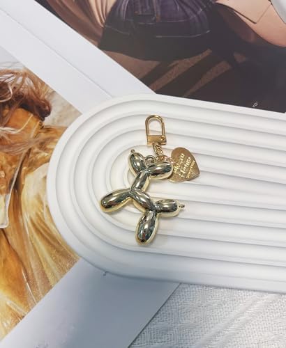 LAEKOU Jelly Balloon Dog Design Keychain for Women, Cute Girls Key Chain, Bag Charms Accessories for Car Purse Backpack - Image 4