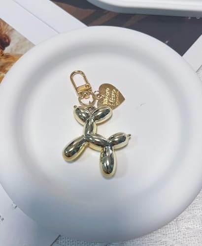 LAEKOU Jelly Balloon Dog Design Keychain for Women, Cute Girls Key Chain, Bag Charms Accessories for Car Purse Backpack - Image 3