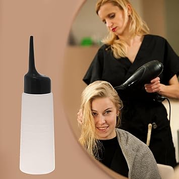 Healifty Empty Hair Dye Bottle Angle Tipped Hair Coloring Bottle Salon Hair Tint Bleach Applicator Barber Hair Washing Bottle Container - Image 3