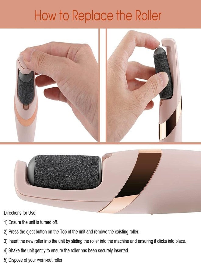 Flawless Pedi Electronic Pedicure Tool Cordless Rechargeable Callus Dead Skin Remover Polishing Wand with Roller Heads Flawless Pedi Electronic Pedicure Tool Callus Dead Skin Remover - Image 3