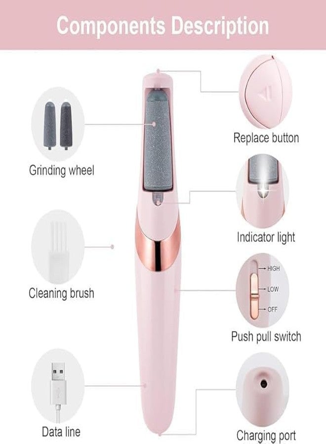 Flawless Pedi Electronic Pedicure Tool Cordless Rechargeable Callus Dead Skin Remover Polishing Wand with Roller Heads Flawless Pedi Electronic Pedicure Tool Callus Dead Skin Remover - Image 2