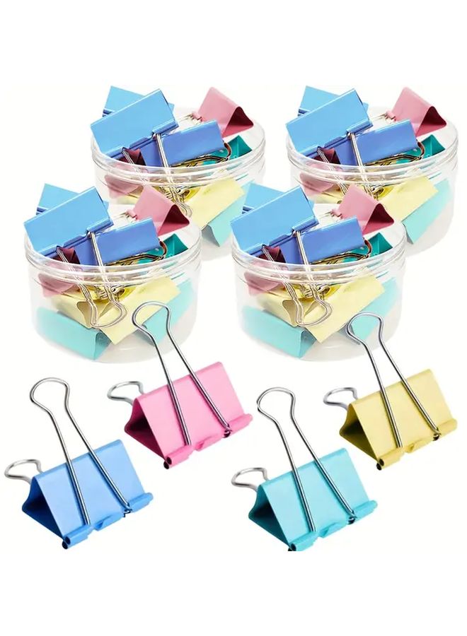 48 Pcs Colorful Metal Paper Clips 55cm Assorted Colors Red Blue Green Yellow Orange With Metal Rings For Office And Home Use Office Supplies - Image 3
