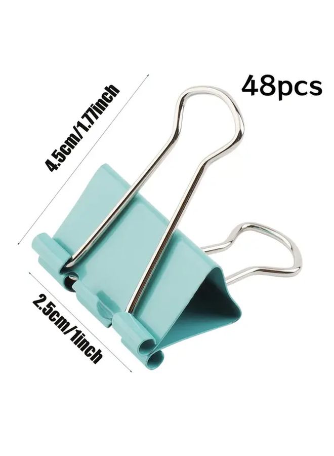 48 Pcs Colorful Metal Paper Clips 55cm Assorted Colors Red Blue Green Yellow Orange With Metal Rings For Office And Home Use Office Supplies - Image 2