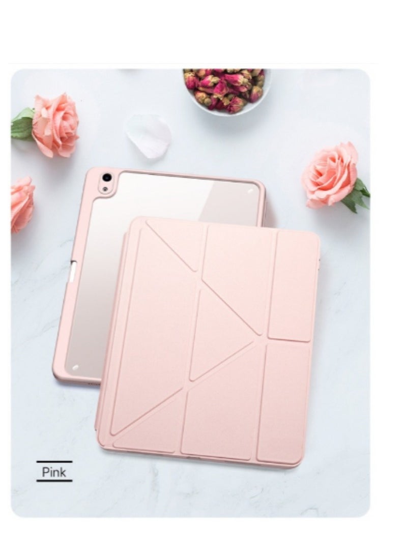 I47 - Smart Protective Case for iPad Air 11 Inch 2024 M2 5th Generation 4th Generation with Pen Holder 5/4 10.9 - Pink - Image 1
