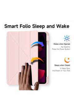 I47 Smart Protective Case for iPad Air 11 Inch 2024 M2 5th Generation 4th Generation with Pen Holder 5/4 10.9 - Pink  - Image 3