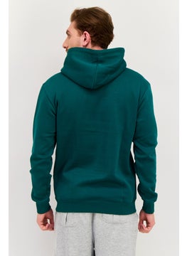 adidas Originals Men Sportswear Fit Long Sleeves Training Hoodies, Dark Green  - Image 2