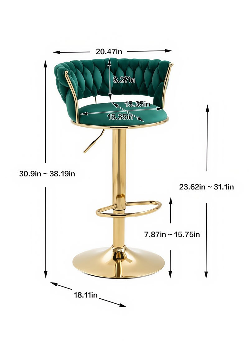 Generic - Swivel Bar Stools, Adjustable Counter Height Barstools Bar Chairs Modern Counter Stool - Image 1