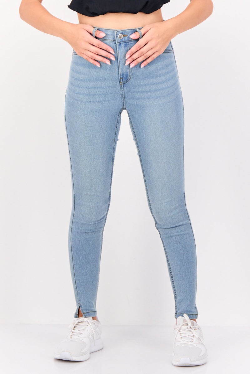 ONLY Jdy By Only Women Regular Fit Washed Stretchable Jeans, Light Blue  - Image 1