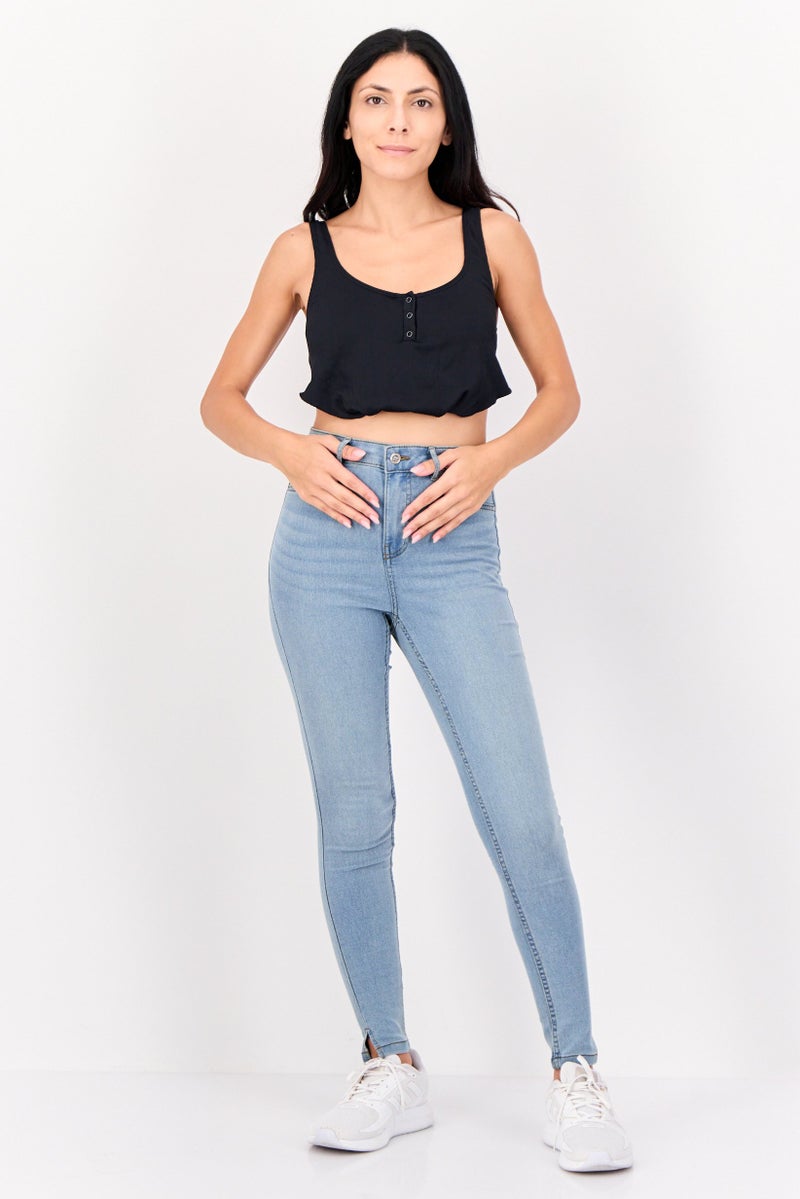 ONLY Jdy By Only Women Regular Fit Washed Stretchable Jeans, Light Blue  - Image 4