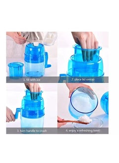 ROMILAS ROMILAS Gola Maker Machine for Home Non Electric Manual Ice Gola Maker with 1 Plastic Bowl 1 Glass 3 Cups and 6 Sticks Handheld Ice Crusher Machine Multicolor  - Image 3