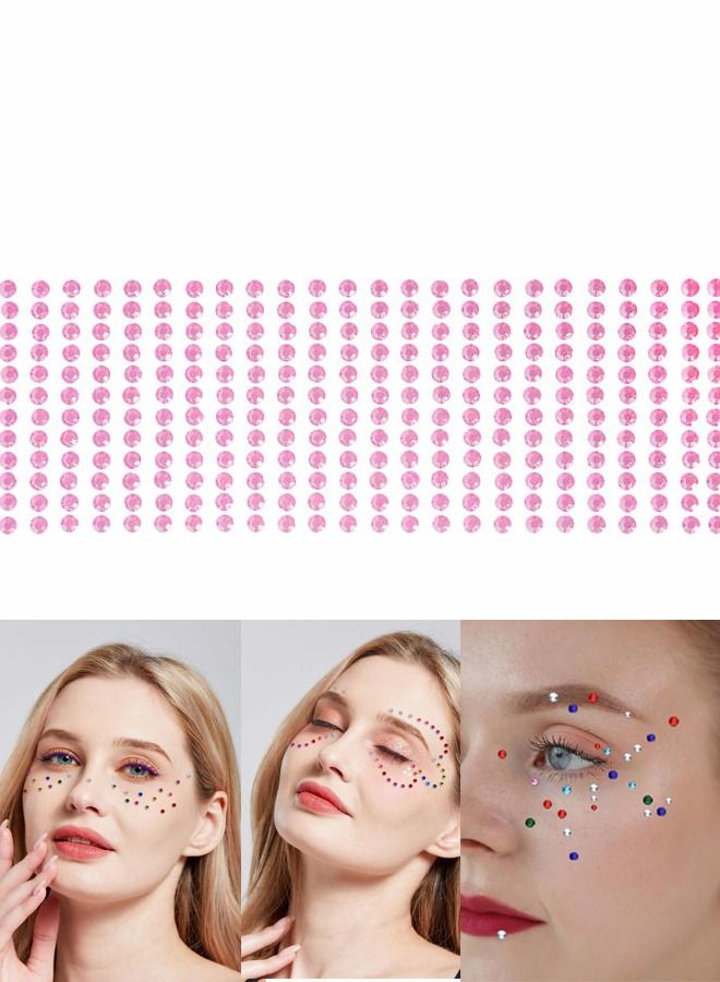 300 Pieces Self-adhesive rhinestone face and body tattoo stickers, sparkling crystal stones, suitable for face, body and nail decoration