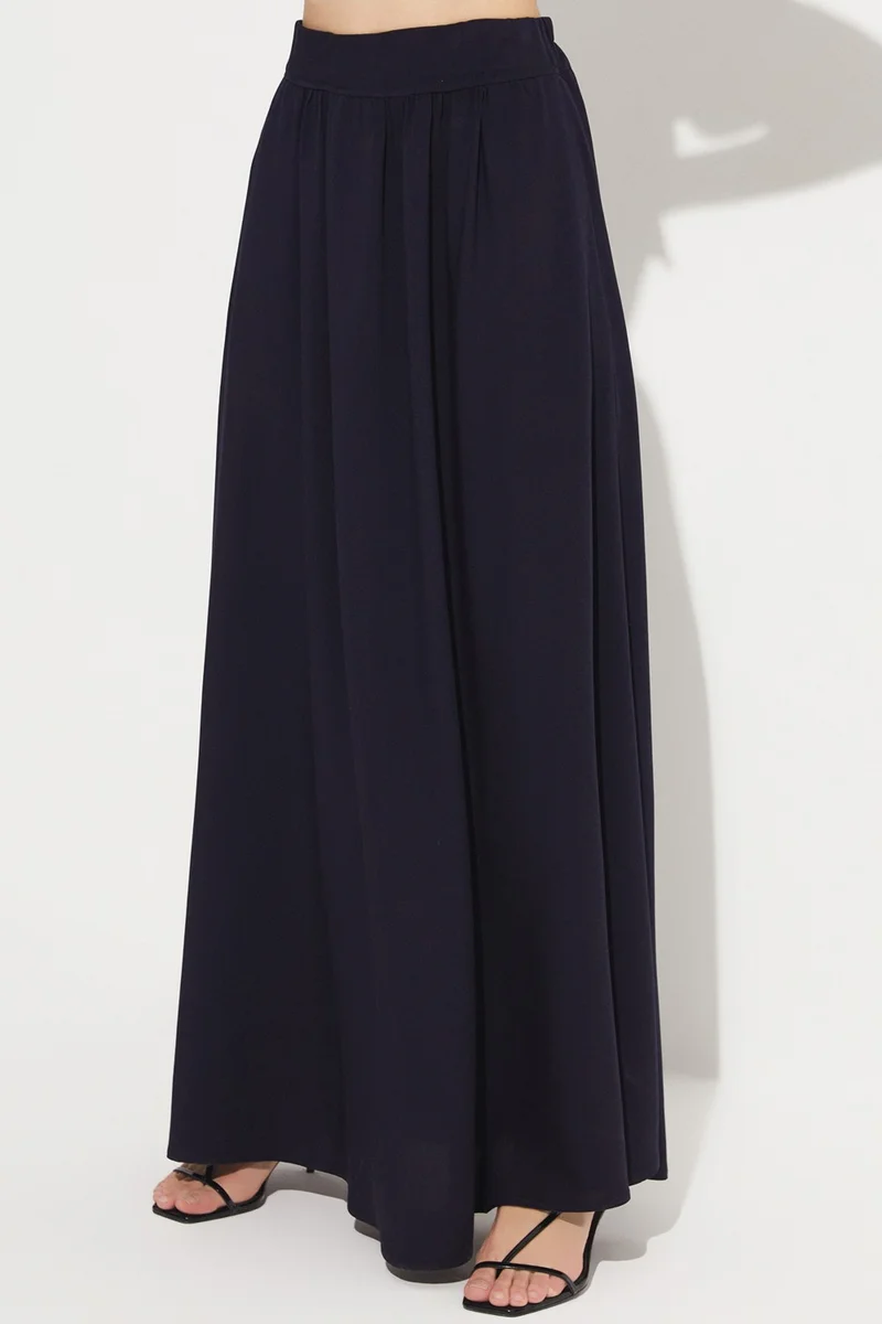 JUNE Elastic Waist Maxi 100% Viscose Skirt