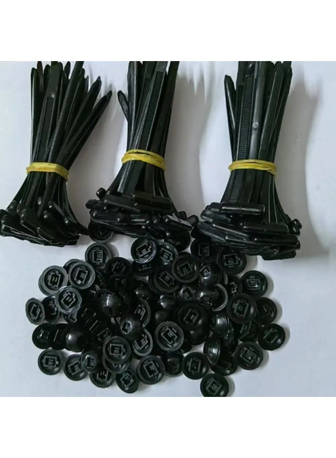 ELIKLIV 100PCS Industrial Grade Nylon Self-Locking Cable Tie Fastener - Special for Auto Repair / Cable Management UV Resistant Weatherproof Heavy Duty Cable Ties  - Image 4