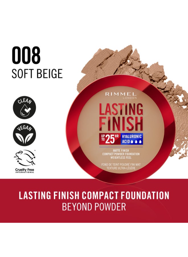 RIMMEL LONDON فونداسيون مضغوط يدوم طويلاً - 008 - بيج ناعم، 7غ - Image 2
