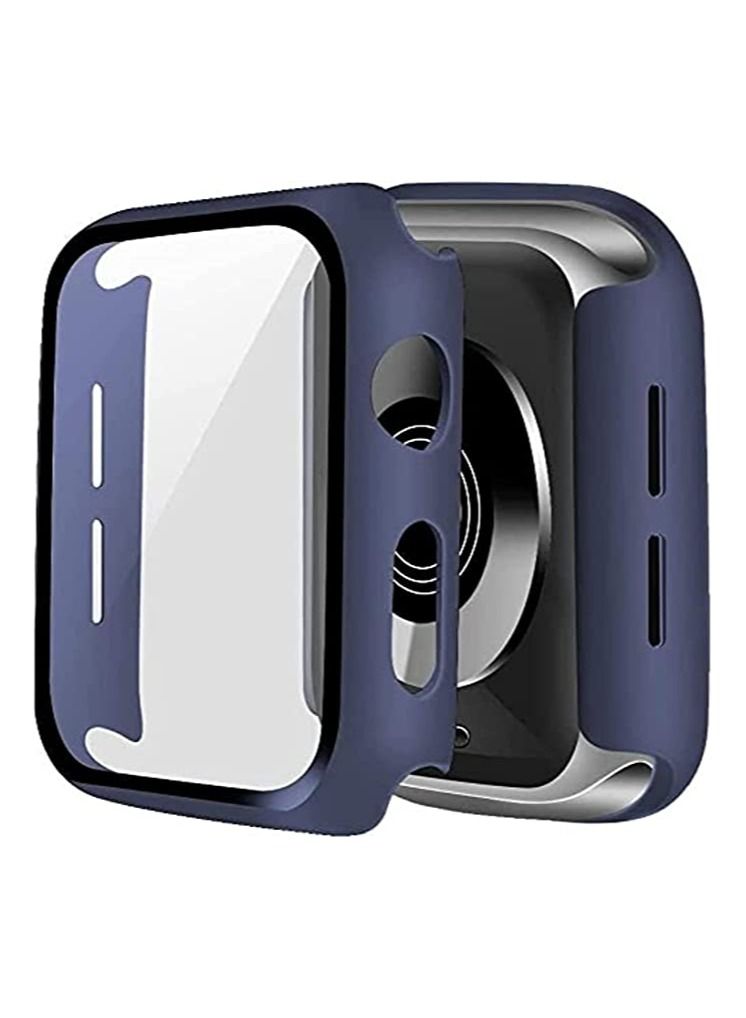 Case for Apple Watch 45mm Screen Protector, Full Protective Hard PC Bumper Face Cover Accessories Designed for iWatch 45 mm Blue - Image 1