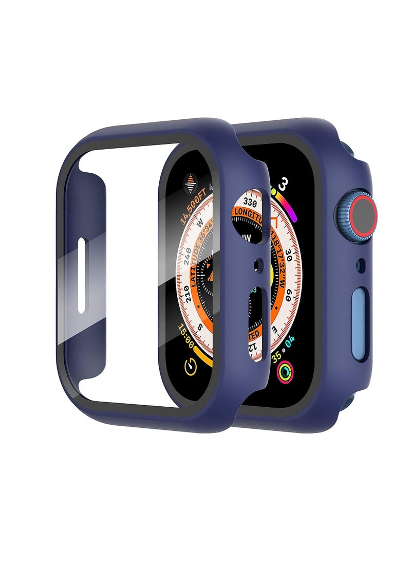 Case for Apple Watch 45mm Screen Protector, Full Protective Hard PC Bumper Face Cover Accessories Designed for iWatch 45 mm Blue - Image 4