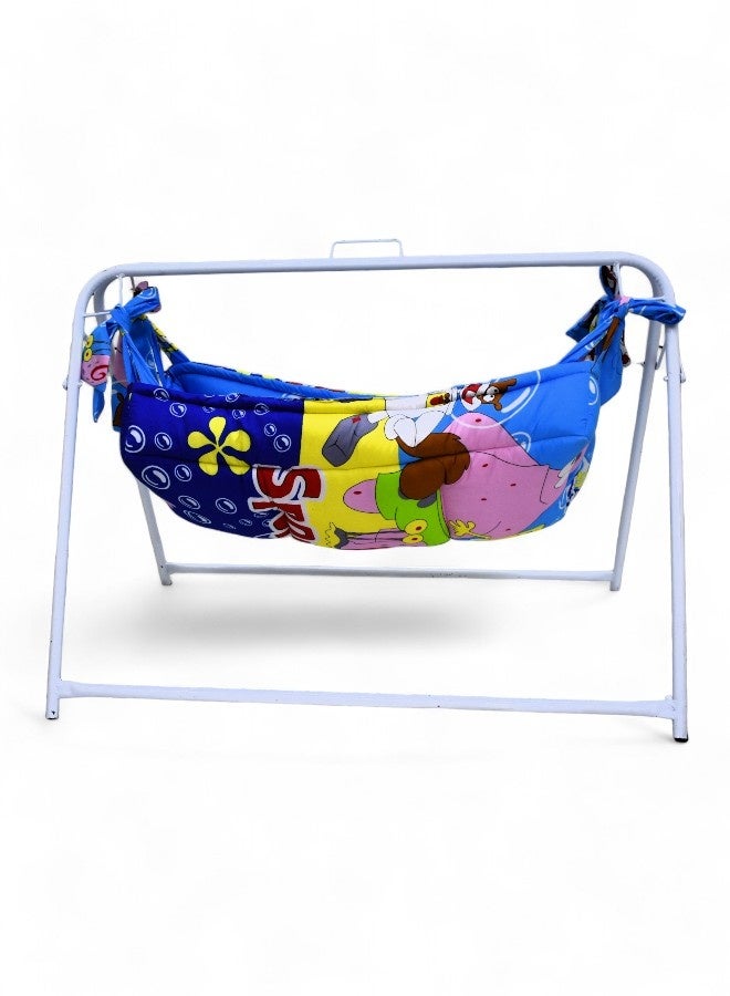 RIVAL Portable Baby Cradle with Durable Metal Frame - Soothing Manual Swing Bed for Infants & Newborns - Lightweight & Easy to Assemble - Image 2