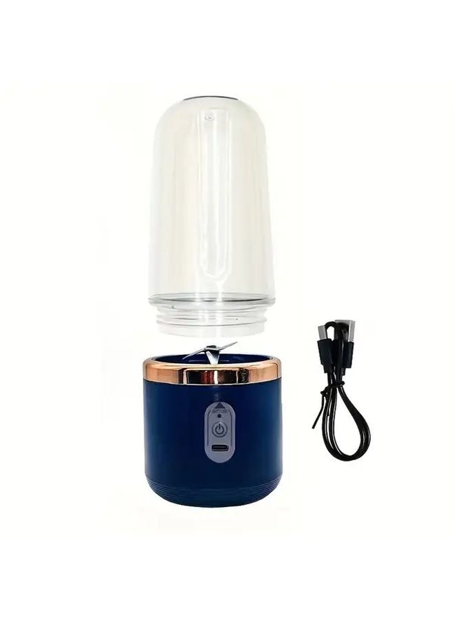 USB Mini Blender Cup 20000 RPM 6 Blade Portable Handheld Smoothie Maker Blue - Image 1