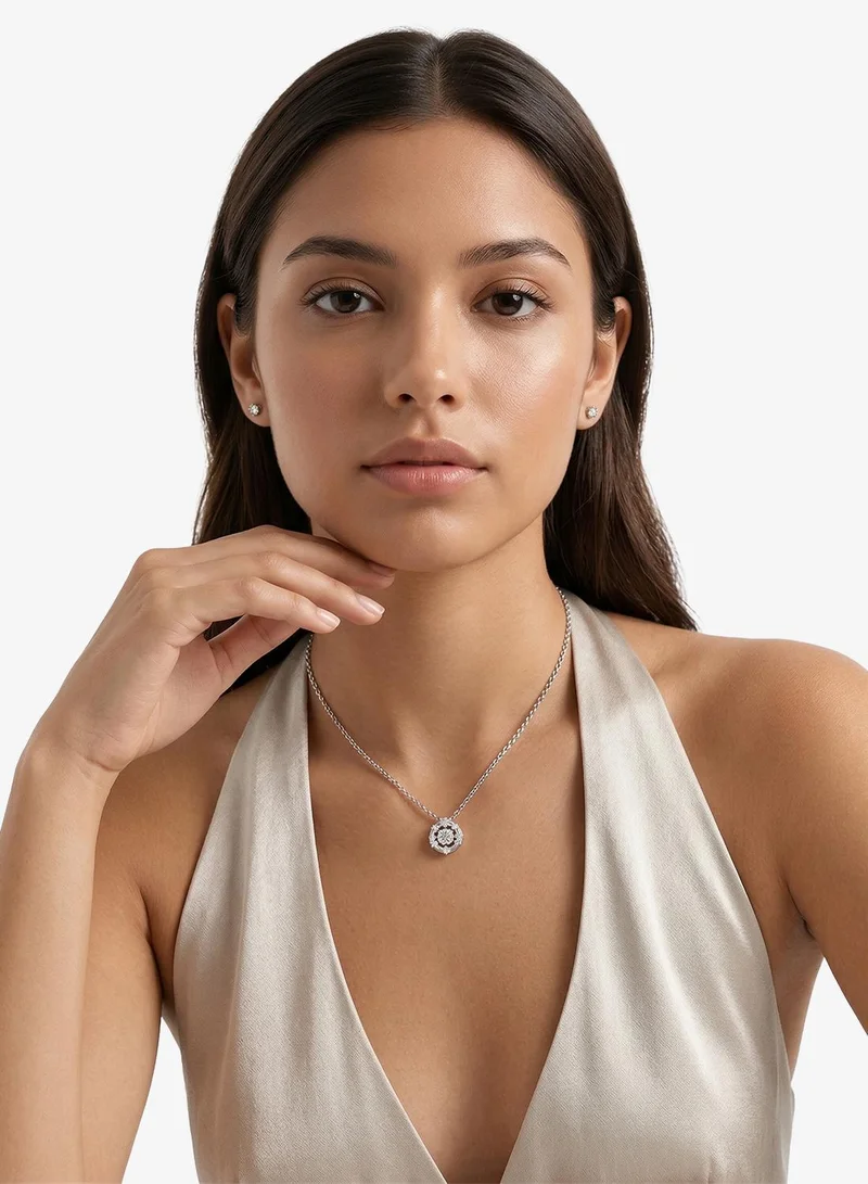 Swarovski  Constella White Crystal Rhodium Plated Pendant Necklace for Women | Best Price UAE
