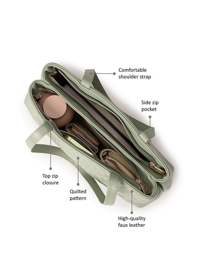 Fastrack Structured Shoulder Bag with Quilted Detail for Women, Girls and Ladies | Ladies Purse Handbag | Shoulder for Casual Carry | Trendy Women Handbags - Image 3