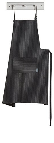 Now Designs unisex adult Adjustablecooking Now Designs Oversized Apron Pinstripe Black 1 EA US