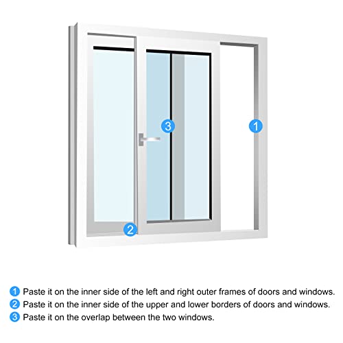 METALLIXITY Adhesive Brush Seal Weather Stripping (5/16"x9/32"x16.4ft), Door Brush Strip - for Sliding Sash Door Window Wardrobe Seal, Gray - Image 5