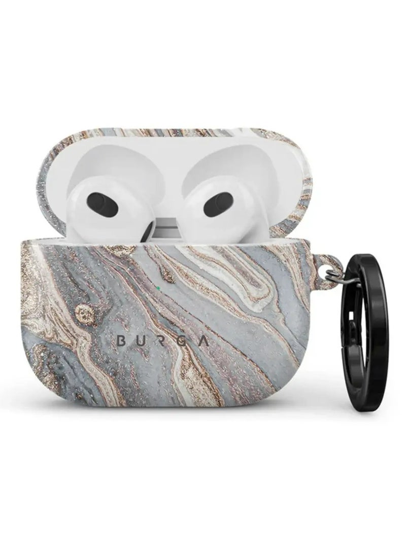 BURGA - Protective Elegant Case For AirPods 3rd Generation AirPods 3 Cover Charging LED Visible Grey - Image 1