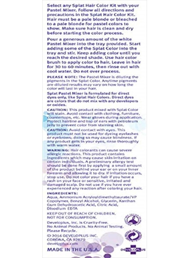 SPLAT Pastel Mixer Kit | White Cream Base 6 oz. | Semi-Permanent Hair Dye | Vegan and Cruelty-Free - Image 4