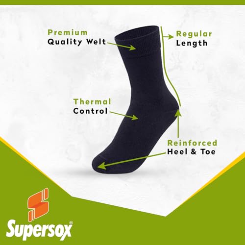Supersox Bamboo Regular School Uniform Socks for Kids, Made of Sustainable, Breathable, Moisture Absorbent & Eco Friendly Material with a Extra Durable Welt, Ideal For All Day Wear (Pack Of 3) - Image 3