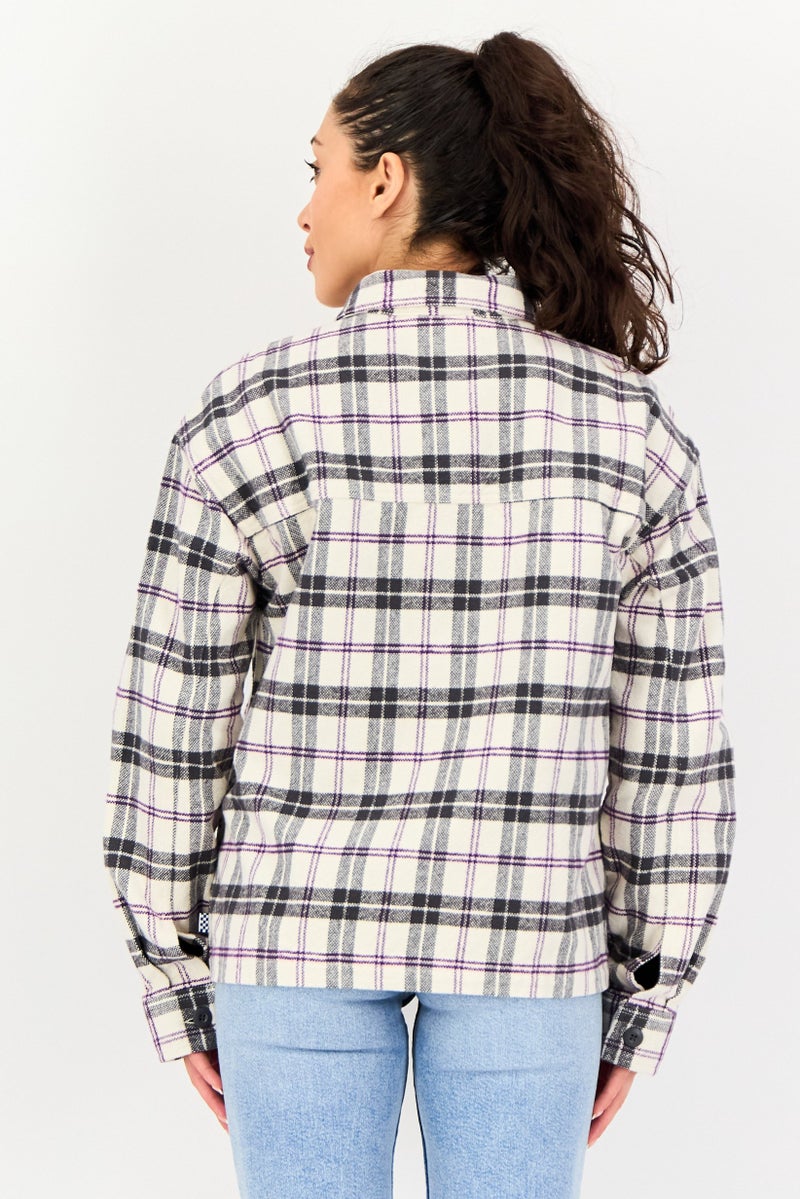 VANS Women Regular Fit Plaid Long Sleeve Casual Shirt, Multicolor - Image 3