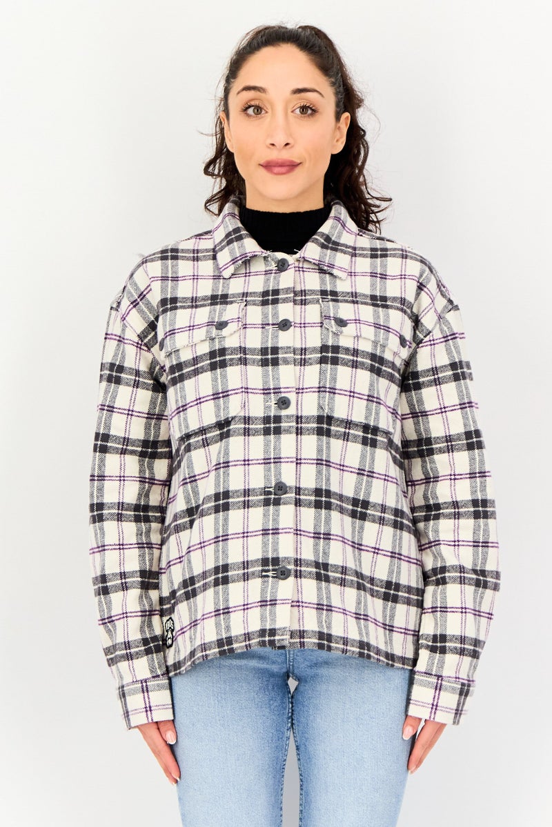 VANS Women Regular Fit Plaid Long Sleeve Casual Shirt, Multicolor - Image 1