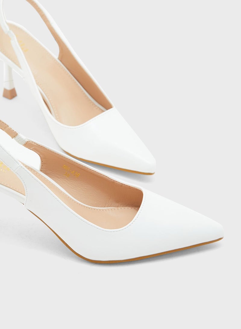 ايلا حذاء بكعب عالٍ بحمالة ذهبية - Image 4